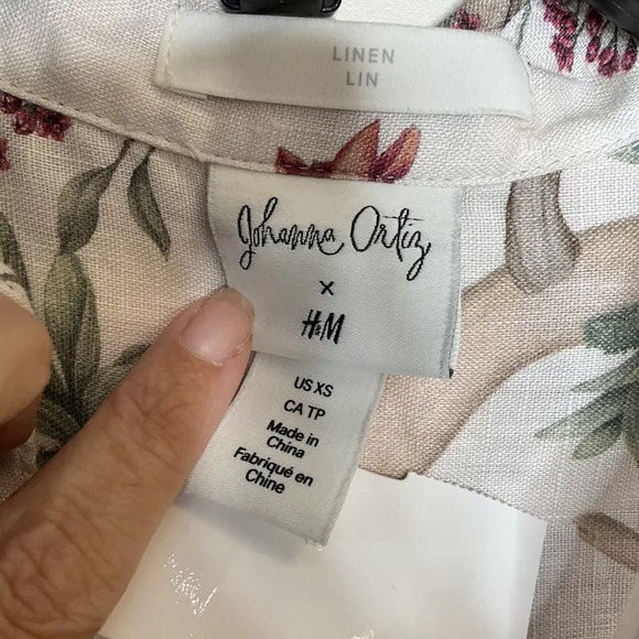 Johanna Ortiz floral tropical linen midi dress sz XS - Picture 4 of 10